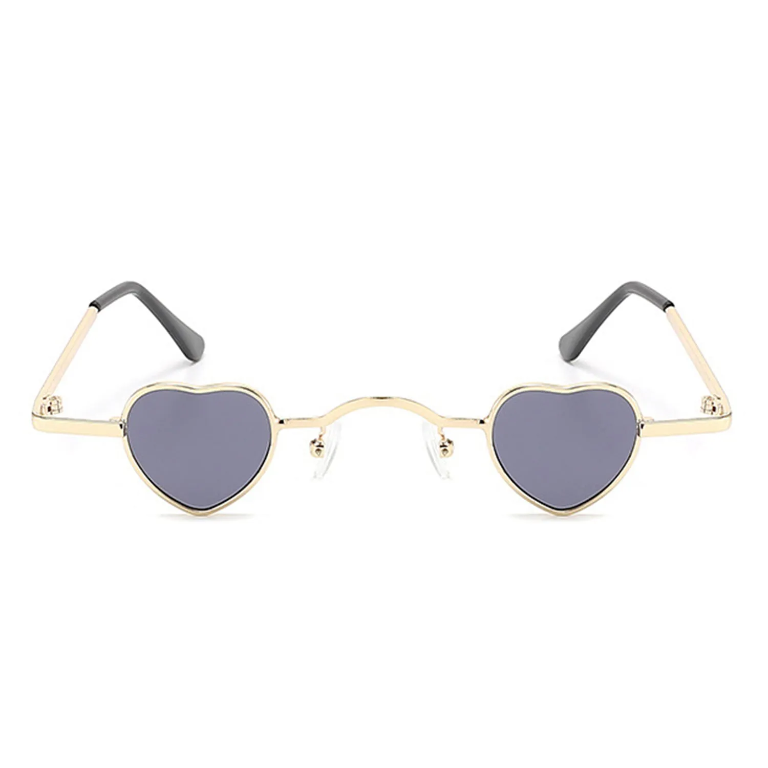 Zyral - Metal Heart Shaped Tinted Mini Color Pop Sunglasses